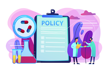 Image showing Pharmaceutical policy concept vector illustration.