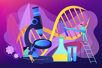 Image showing Genetic engineering concept vector illustration.