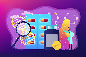 Image showing Biopharmacology products concept vector illustration.