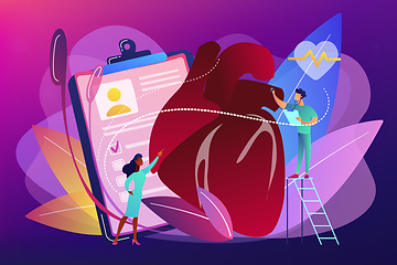 Image showing Ischemic heart disease concept vector illustration.