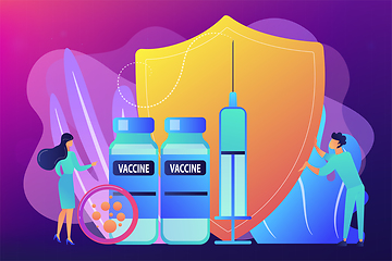 Image showing Vaccination program concept vector illustration.