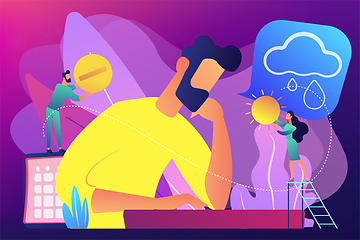 Image showing Seasonal affective disorder concept vector illustration.