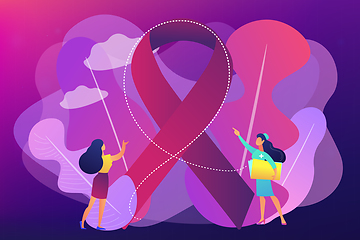 Image showing Breast cancer concept vector illustration.