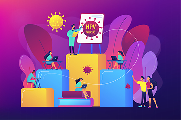 Image showing HPV education programs concept vector illustration