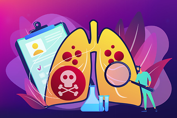 Image showing Lower respiratory infections concept vector illustration.