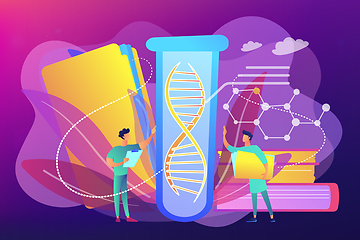 Image showing Genetic testing concept vector illustration.