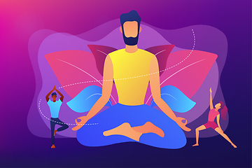 Image showing Yoga school concept vector illustration.