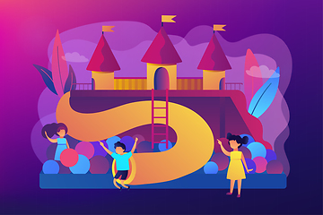 Image showing Kids playground concept vector illustration.