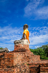 Image showing Buddha statue, Wat Lokaya Sutharam temple, Ayutthaya, Thailand