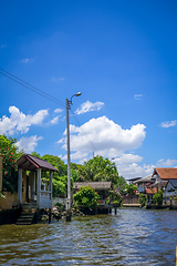 Image showing Traditional houses on Khlong, Bangkok, Thailand