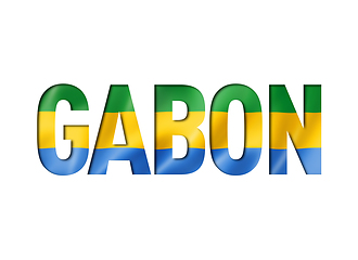 Image showing gabonese flag text font