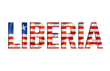 Image showing liberian flag text font