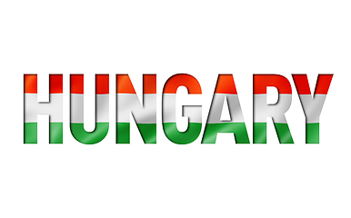 Image showing hungary flag text font