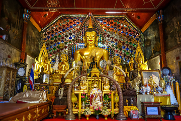 Image showing Buddha statue, Wat Doi Suthep temple, Chiang Mai, Thailand