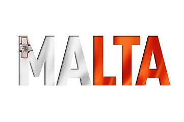 Image showing malta flag text font