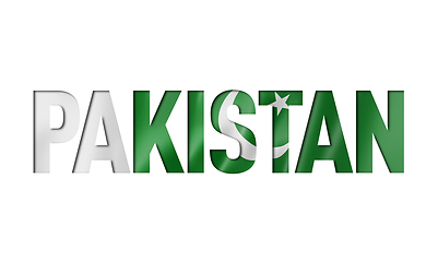 Image showing pakistan flag text font