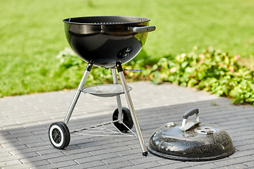 Image showing bbq grill brazier outdoors