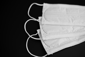 Image showing close up of white face protective medical masks