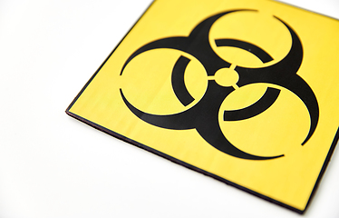 Image showing biohazard caution sign on white background