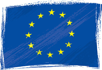 Image showing Grunge European Union flag