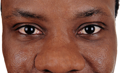 Image showing Close up of the eyes of a African man