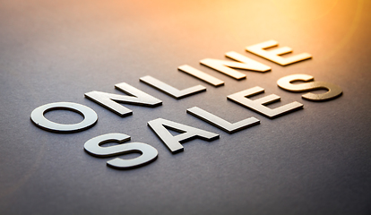 Image showing Word online sales written with white solid letters