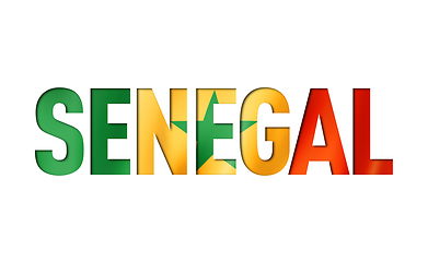 Image showing senegal flag text font