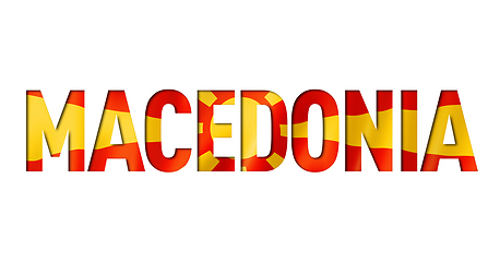 Image showing macedonian flag text font