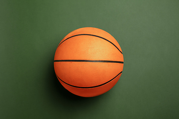 Image showing Sport equipment isolated on green studio background