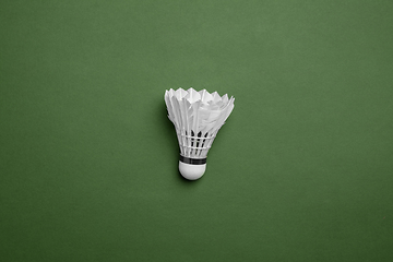 Image showing Sport equipment isolated on green studio background