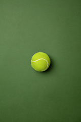 Image showing Sport equipment isolated on green studio background