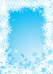 Image showing snowflake fall cold