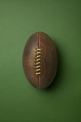 Image showing Sport equipment isolated on green studio background