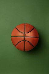 Image showing Sport equipment isolated on green studio background