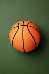 Image showing Sport equipment isolated on green studio background