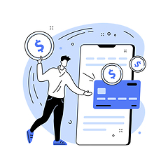 Image showing Fees and funding abstract concept vector illustration.