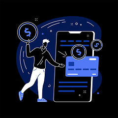 Image showing Fees and funding abstract concept vector illustration.