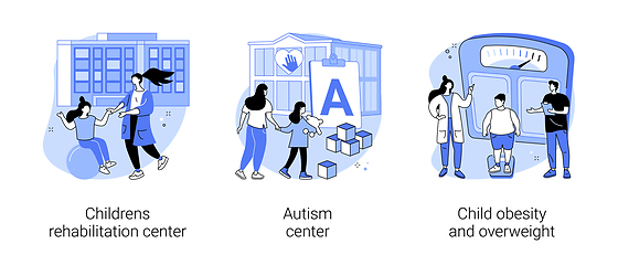 Image showing Children healthcare service abstract concept vector illustrations.