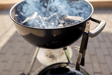 Image showing close up of charcoal smoldering in brazier