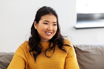 Image showing portrait of happy smiling asian young woman