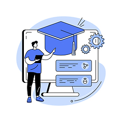 Image showing Learning management system abstract concept vector illustration.