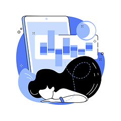 Image showing Sleep tracking abstract concept vector illustration.