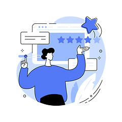 Image showing User feedback and website rating abstract concept vector illustration.