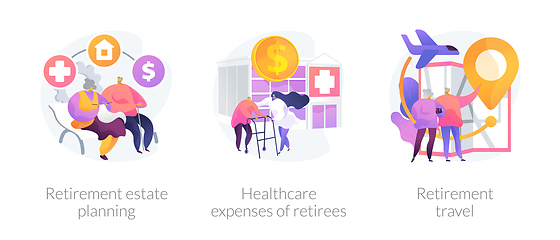 Image showing Retirees lifestyle vector concept metaphors