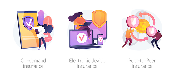 Image showing Insurance services vector concept metaphors