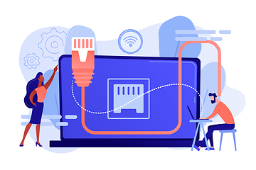 Image showing Ethernet connection concept vector illustration.