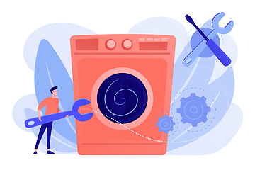 Image showing Repair of household appliances concept vector illustration.