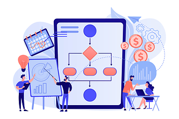 Image showing Business process management concept vector illustration.