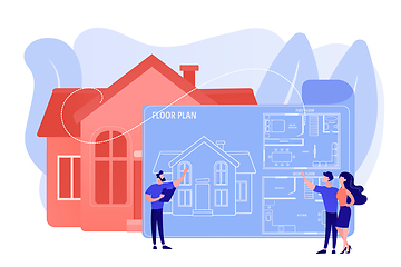 Image showing Real estate floor plan concept vector illustration