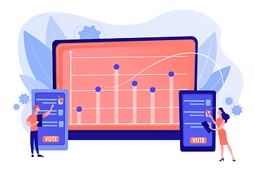 Image showing Electronic voting concept vector illustration